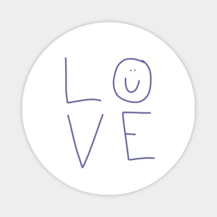 Love with a Smiley Face Magnet